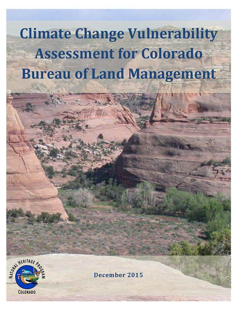 Climate Change Vulnerability Assessments - Colorado Natural Heritage ...