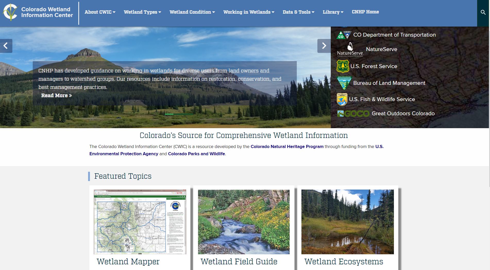 Fen Mapping - Colorado Wetland Information Center