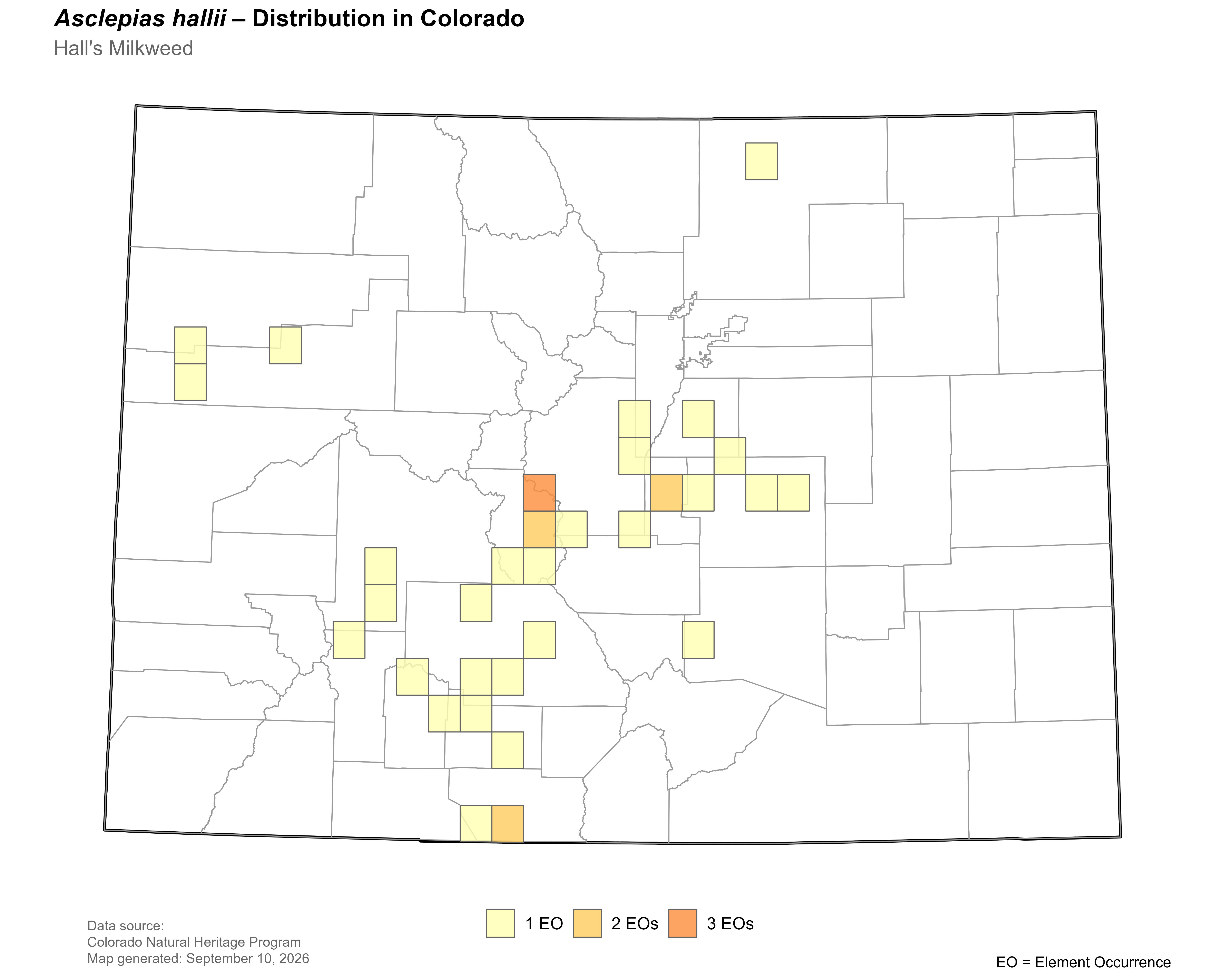 Please also see county list under state range for Colorado distribution.