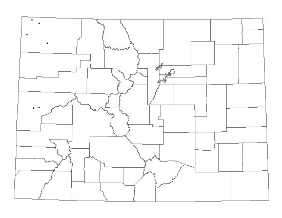 Distribution of Townsendia strigosa in Colorado Distribution of <i>Townsendia</i> <i>strigosa</i> in Colorado