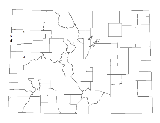 Distribution of <i>Gilia</i> <i>stenothyrsa</i> in Colorado.
