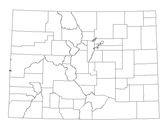Distribution of Frasera paniculata in Colorado Distribution of <i>Frasera</i> <i>paniculata</i> in Colorado