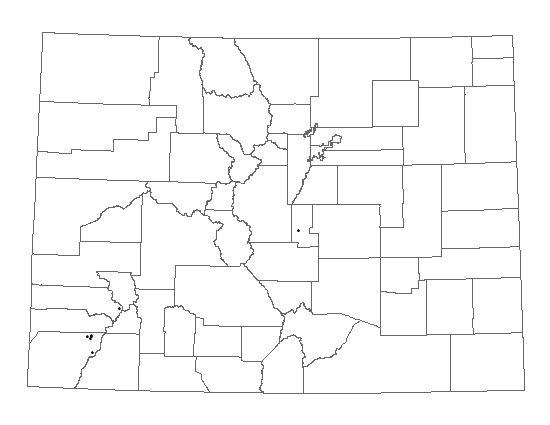 Distribution of <i>Delphinium</i> <i>robustum</i> in Colorado