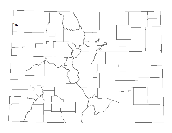 Distribution of <i>Anticlea</i> <i>vaginatus</i> in Colorado.