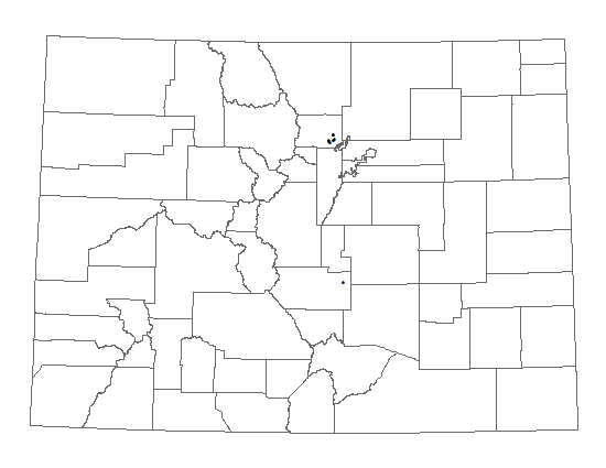 Distribution of <i>Apios americana</i> in Colorado.