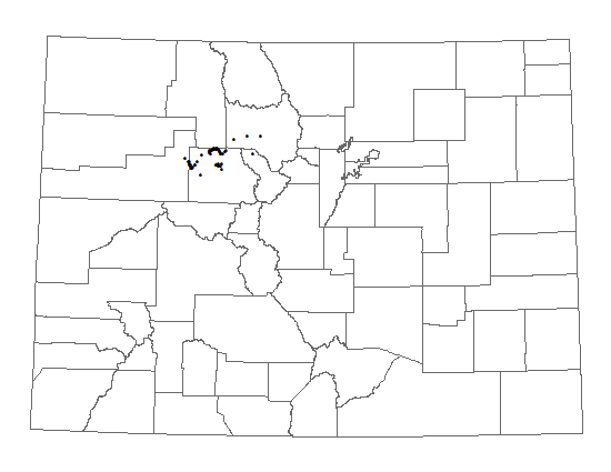 Distribution of <i>Nuttallia</i> <i>multicaulis</i> in Colorado