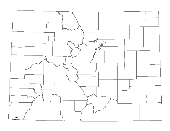 Distribution of <i> Astragalus humillimus</i> in Colorado.