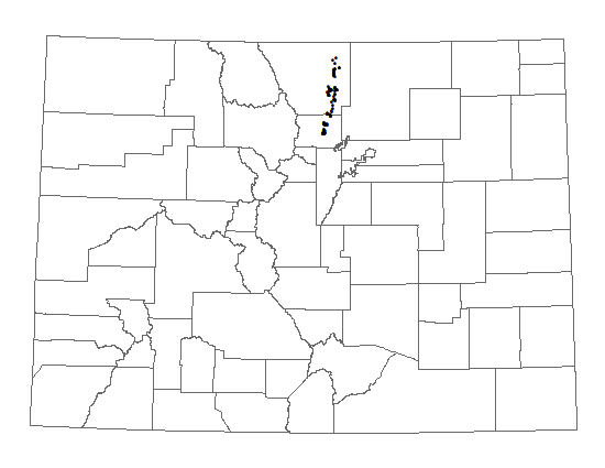 Distirbution of <i>Physaria bellii</i> in Colorado