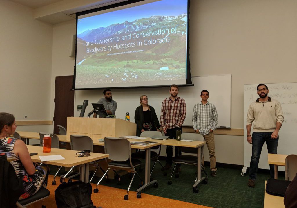 Ecosystem Science and Sustainability Students is ESS 440 present an ArcGIS Story Map on private lands conservation in Colorado.